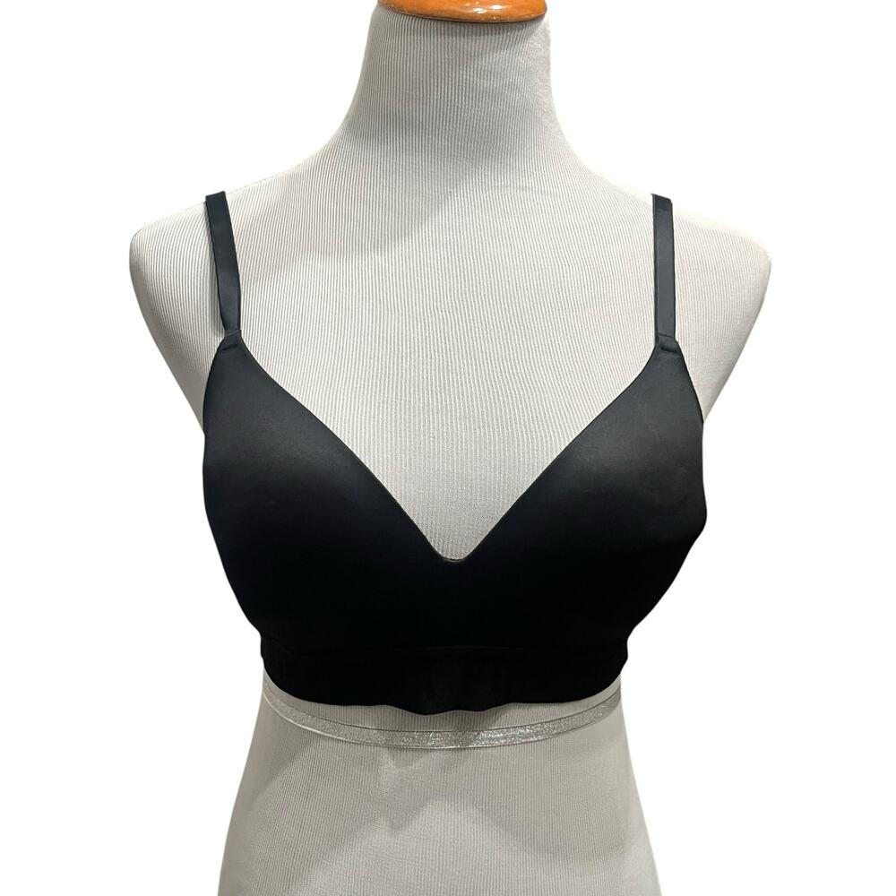 Victoria Secret PINK black wear everywhere wireless lightly lined bra SIZE 36C